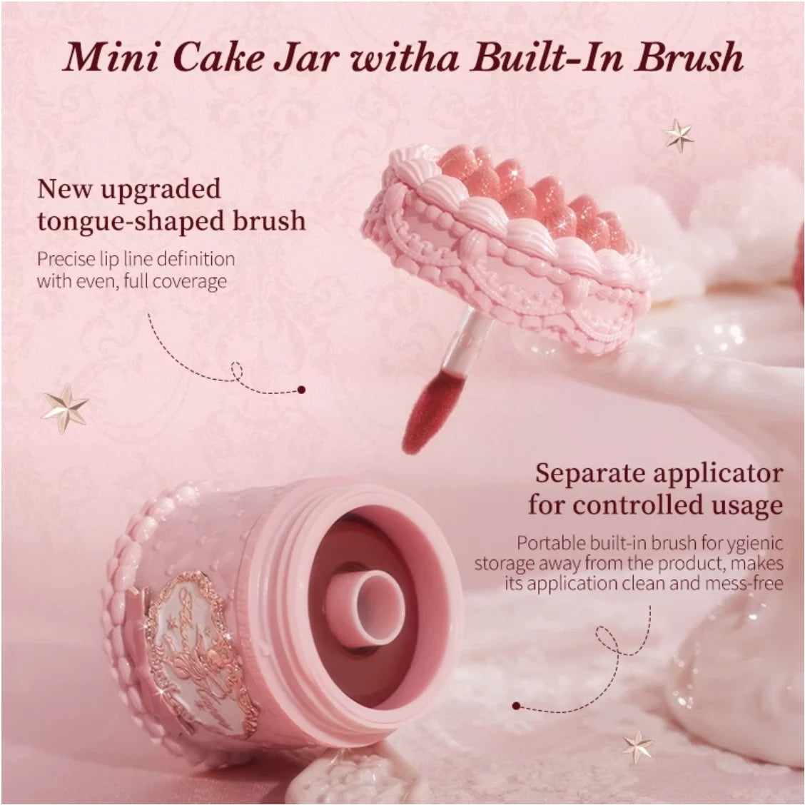 Flower Knows Strawberry Cupid Cake Lip Mud Matte Velvet Lip Cream Soft Mist High CoverageMakeup Smooth Preventing Fading