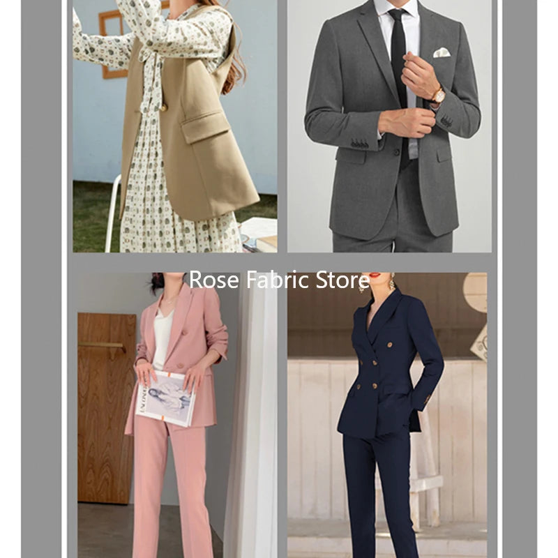 1 Meter 30% Woolen Twill Suit Fabrics Worsted Spring Summer High End Fabric Sewing Blazer Suit Handcrafts Anti Wrinkle Serge