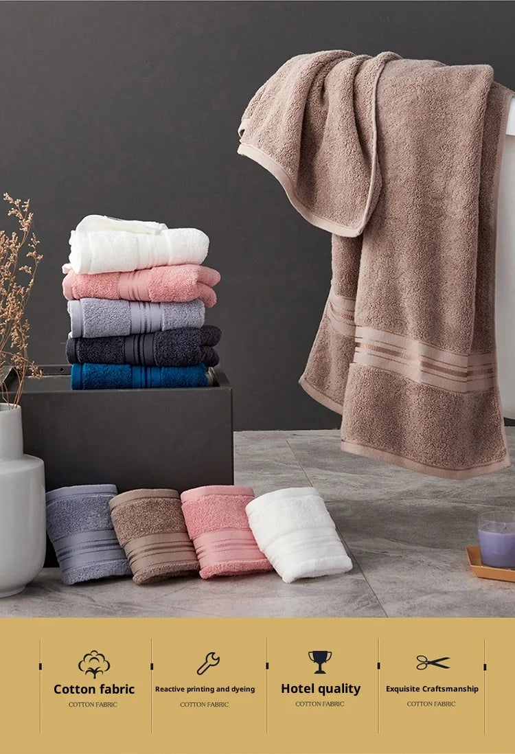 Egyptian Cotton Bath Towels Towels Combed Face Towels Set or Individually Suitable for Sports Travel Home Hotel and Bathroom Use