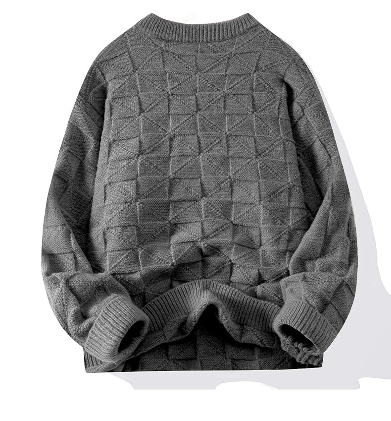 Windproof New Winter Tracksuit Sweatshirt Knit Long Sleeve Sweater Top Loose Shirt Coat Men Crew Neck Pullover Casual Streetwear