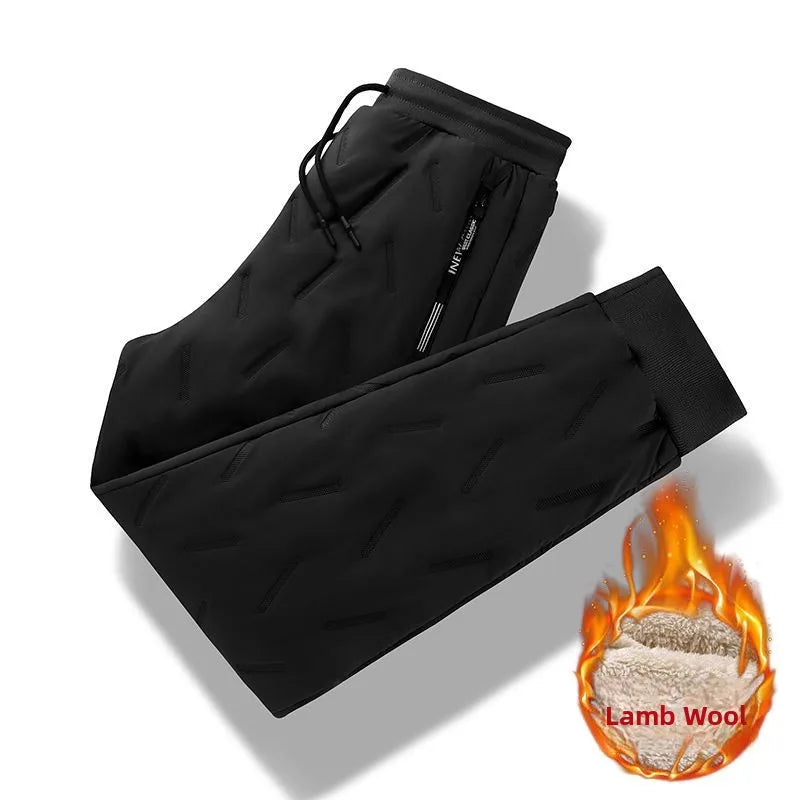 Lamb Velvet Fce Lined Thi Cotton Pants Men's Autumn Winter New Loose Large Size Northeast Cold Proof Warm Trousers