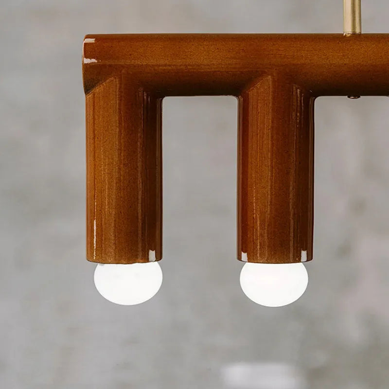 Colorful pendant lights Simple geometric linear pendant light fixture Hotel Restaurant suspension luminaire Bar hanging lights