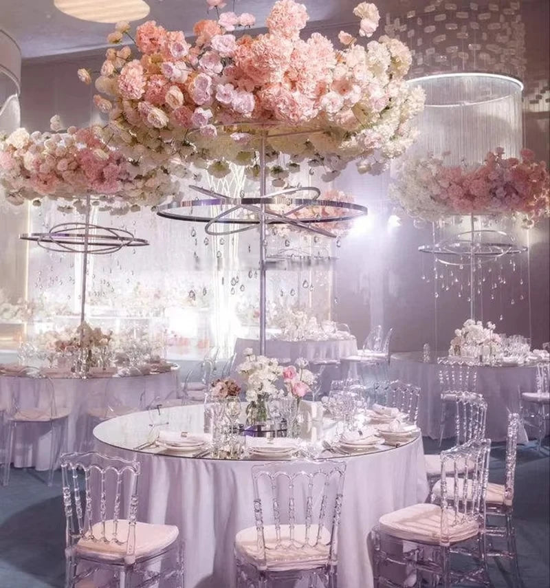 2pcs wedding props, round flower arrangement, main table decoration, wedding aisle marker, main table setup
