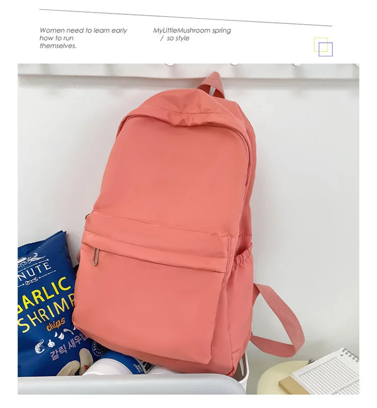 Fashion Canvas Backpack for Women Anti-theft School Shoulder Bag for Teenage Girls New Style Female School Backpack