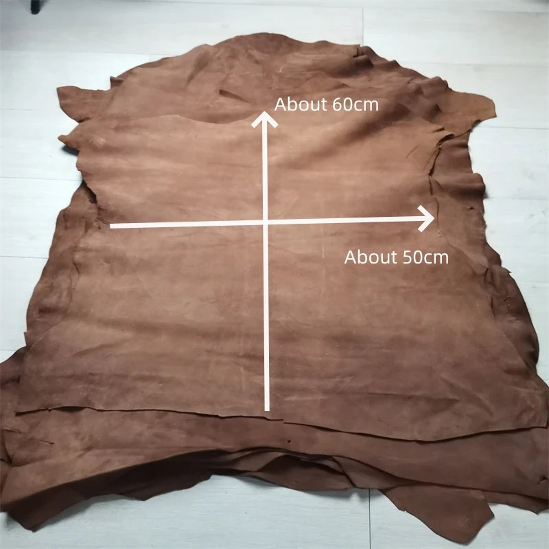 1mm Brown Black Sheep Suede .Top Leather.Real Leather Fabric.Handmade DIY For Clothes Inside.Package Edge.Whole Sheepskin