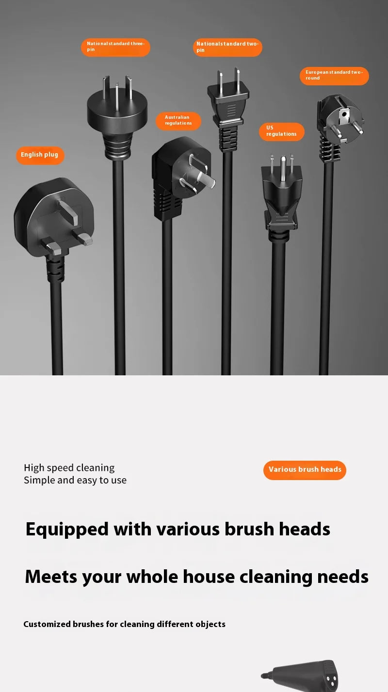 HOMEFISH 2500W Handhled Steam Cleaner High Pressure and Temperature For Household Kitchen Hood Car Smart Jet Washer