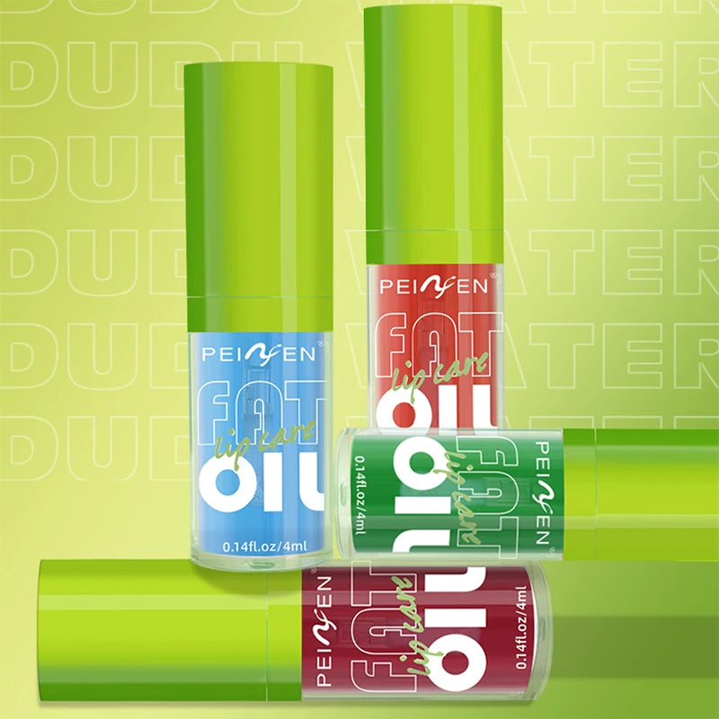 Lip Gloss Oil Kit (4 Colors),Jelly Water Shine Lipstick Set,Long-Lasting Moisturizing Makeup,Lightweight Lipgloss,Fade Lip Lines