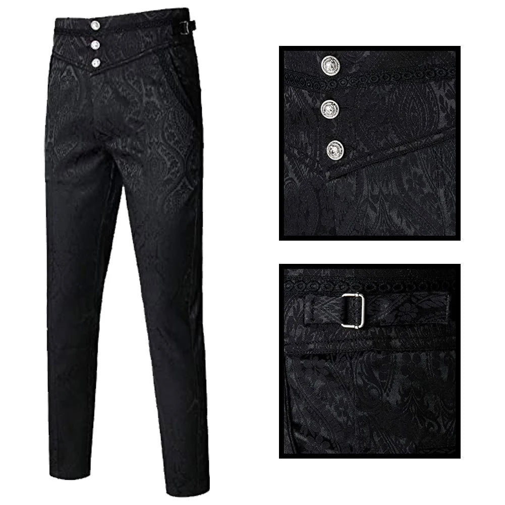 Pant Men's Pants Gothic Pants Regular Steampunk Victorian Pants Trousers Vintage Cosplay Costume Trousers New Stylish Comfy