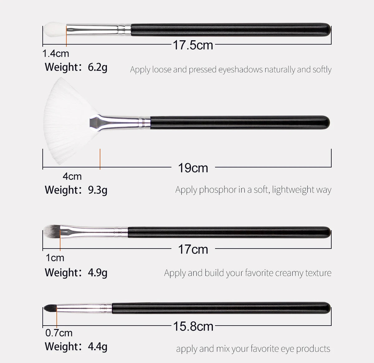 Professional 40Pcs Makeup Brushes Set Soft Synthetic Bristle Powder Blending Contour Eyebrow Eyeshadow Fan Foundation Brush