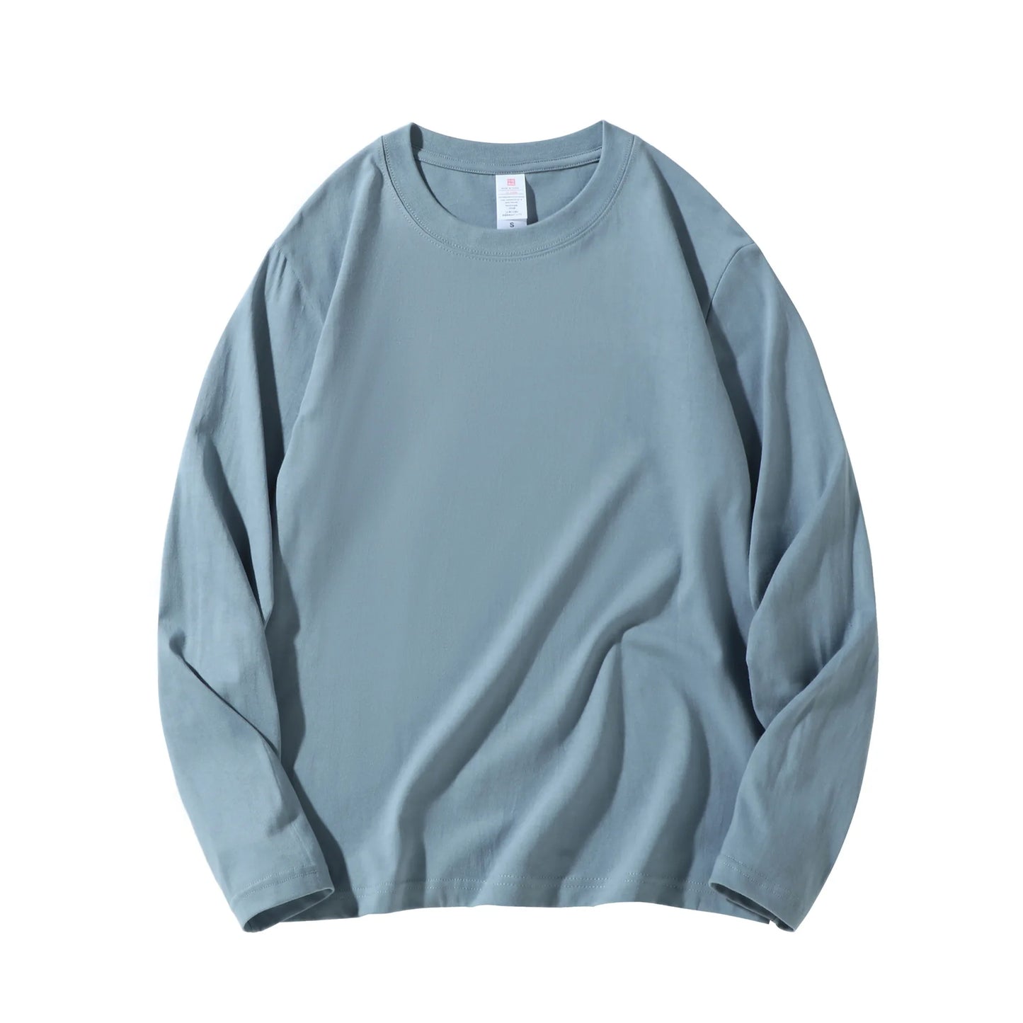 Cotton 100% Long-sleeved Men's T Shirt MRMT 2025 Brand New Round-collar Solid-color Men T-shirt for Male Tshirt Man Tops Tees