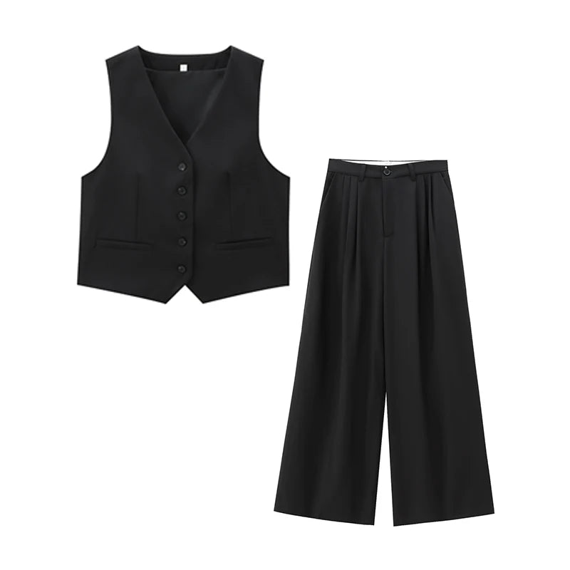 Pants Sets Summer Women's 2-piece 2025 New Fashion Elegant Women's Sets Street Chic Youth Leisure Commuter 2-piece Set