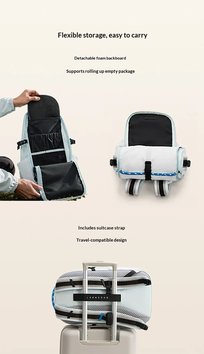 BAGSMART School Backpack for Women Nylon Waterproof School Bags Fits 14 Inch Laptop Lightweight Durable Travel Commute Hiking