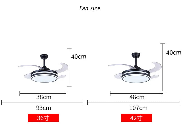 Retractable ceiling fan Air purifying led light celling fan modern bedroom smart remote control large hotel ceiling fan