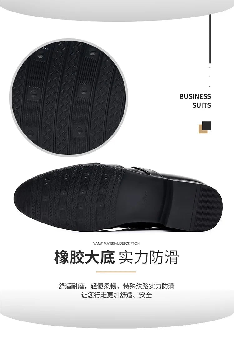 Spring Autumn Men's Business Shoes Formal Wedding Shoes Male Office Work Shoes Sharp pointed casual Loafers Elegant Man footwear