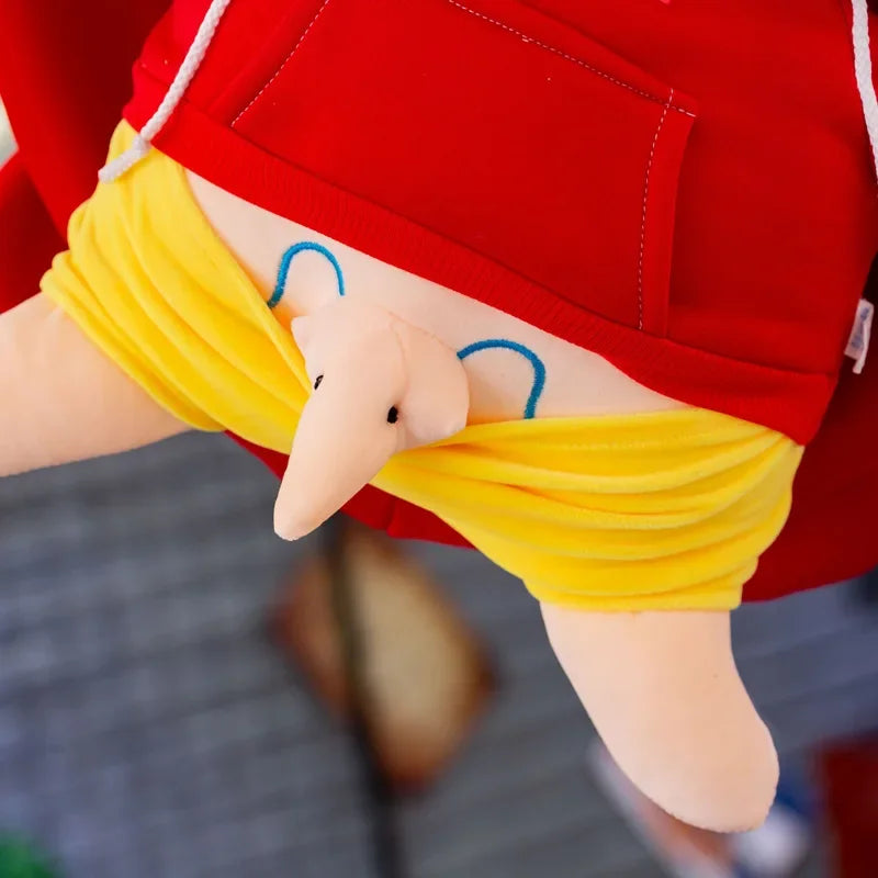 26-70cm Anime Crayon Shin-chan Doll Plush Red Blue Hoodies Detachable Collection Kawaii Stuffed Toys Dolls Bedroom Decoration