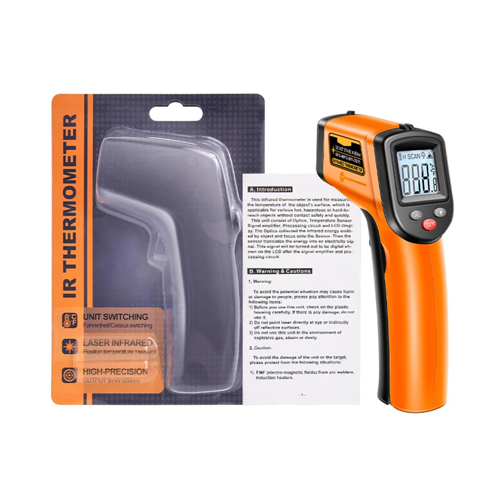 Digital Infrared Thermometer Non-contact Thermometer Industrial Precision Laser Temperature Meter Pyrometer Instrument Tool