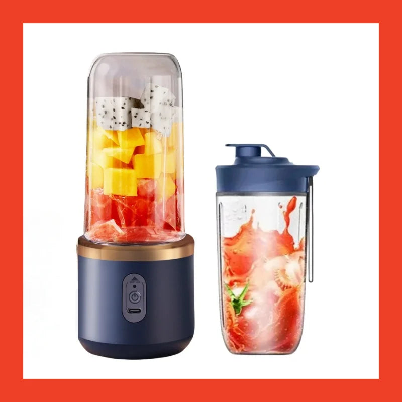 400ML Portable Electric Blender 40W USB Rechargeable Cordless Juicer High Powerful Juicer Cup For Smoothie Milkshake Juice Food