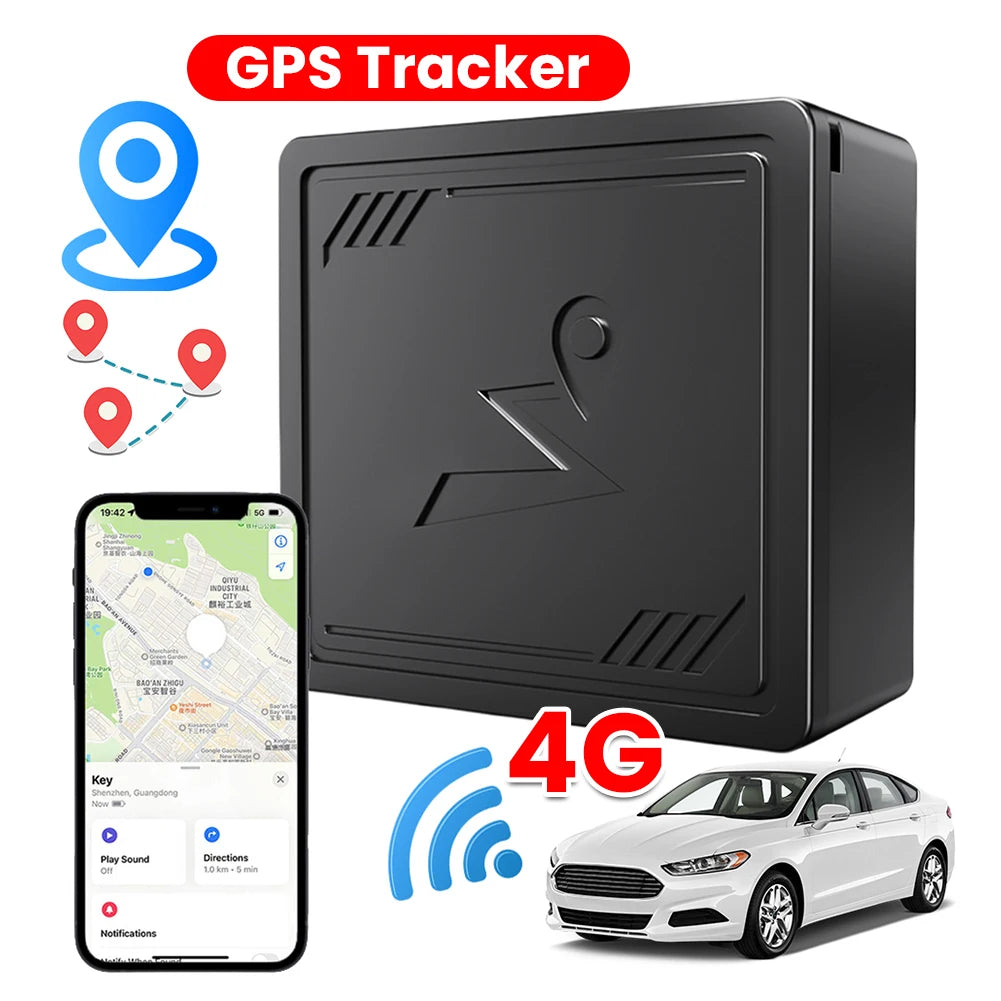 4G GPS Tracker with App Real Time Car Tracking Device Portable GPS Positioner for Elderly Children Pets Car
