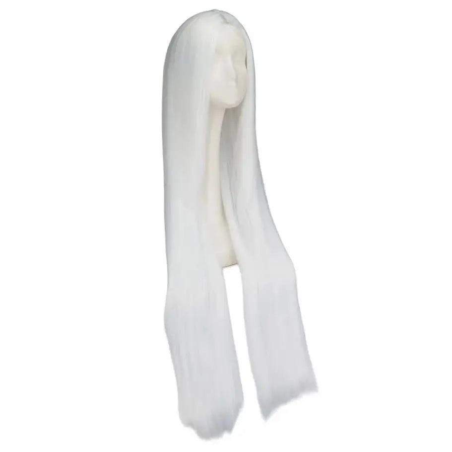 White Wig 100CM/40 Inches Synthetic Heat Resistant Fiber Long Halloween Costume Cosplay Carnival Straight Hair