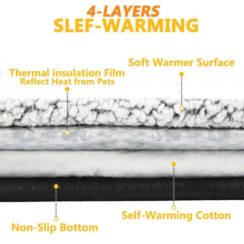 Pet Mat Washable Removable Pet Heat Storage Pad Cat Dog Thermal Insulation Heating Pad Dog Accessories