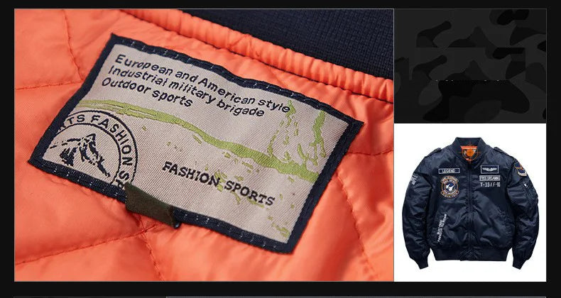 Men's winter jacket 2025 model  Thick and warm coat Men's flight jacket  Thick and warm padded coat - With a stand-up collar