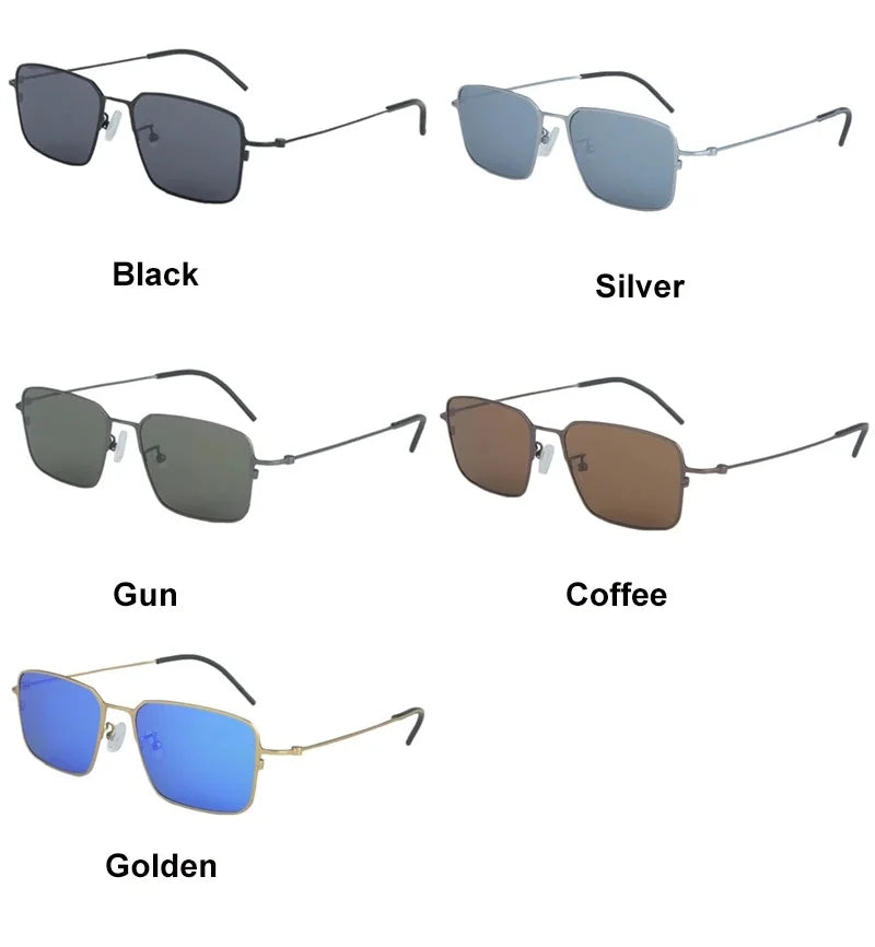 Polarized Sunglasses Square Sun Glasses Handmade Fashion Men Women 12g Ultralight Eyeglasses UV400 Protection Outdoor Spectacle