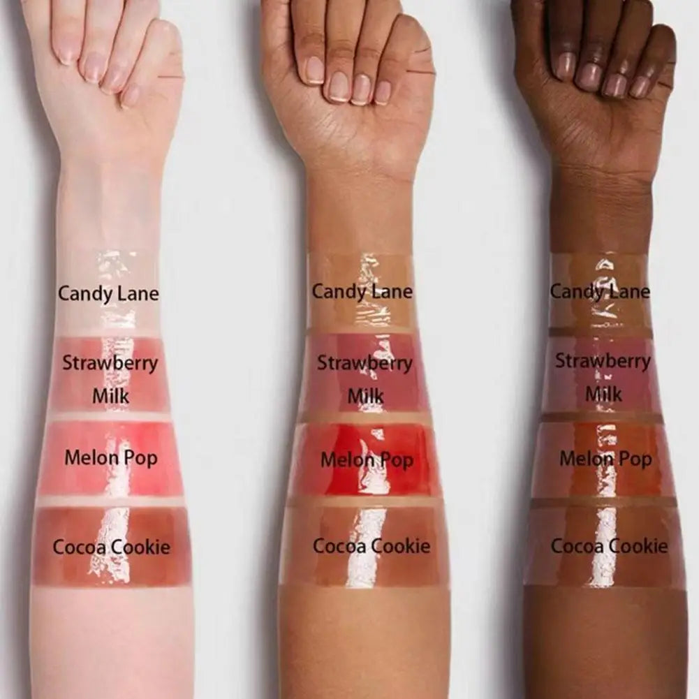 SHEGLAM Crystal Glaze Moisturizing Lip Care Canoy Lane Cocoa Cookie Strawberry Milk Melon Pop Lasting Mirror Lip Tint Beauty Lip