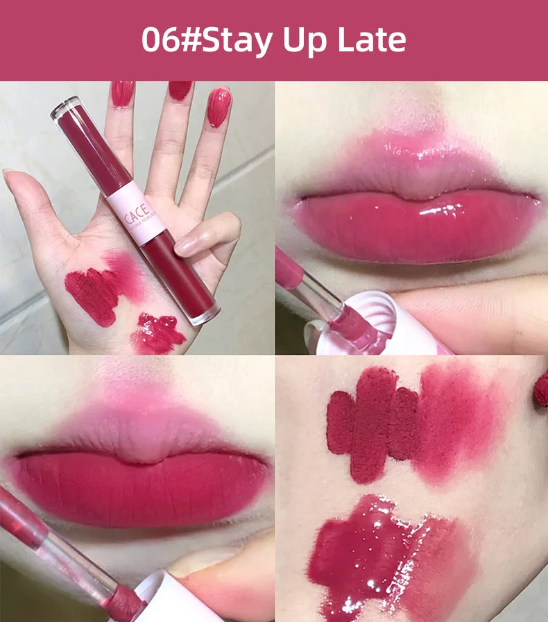 6 Colors Sexy Red Liquid Lipstick Moisturizing Lip Glaze Tint Long Lasting Matte Lip Mud Waterproof Velvet Lipstick Lips Makeup
