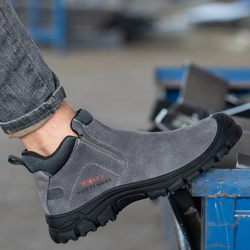 Safety Shoes Men Steel Toe Work Shoes Anti-smash Anti-puncture Indestructible Shoes Protective Boots Construction Work Shoes