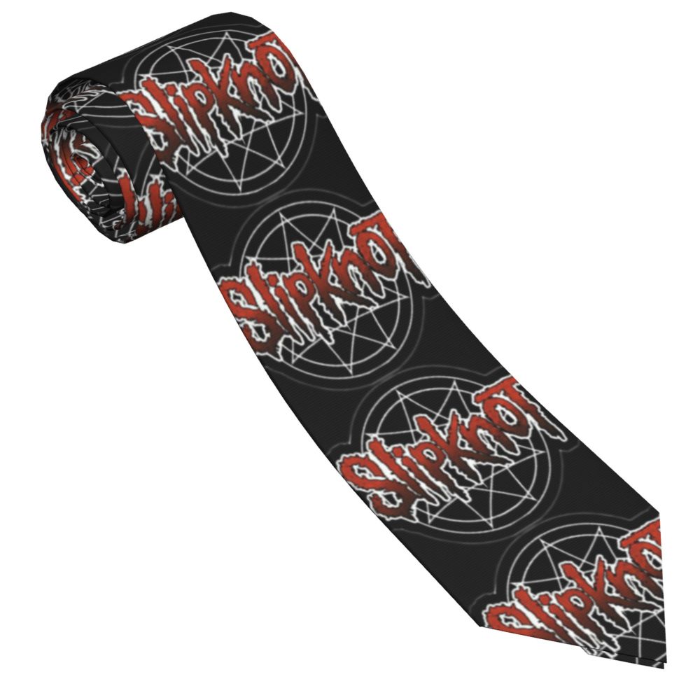 Slipknots Neckties Men's Customized Silk Heavy Metal Rock Music Gift Neck Tie for Office