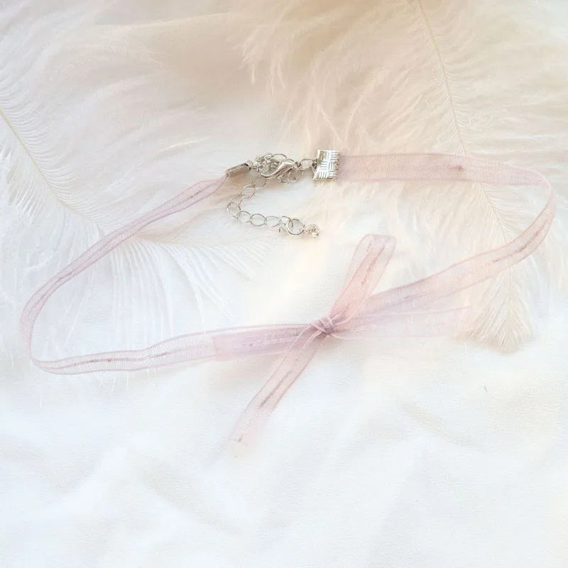 Lace Velvet Sexy Shell Pendant Necklace for Women Neck Clavicle Pink Bow Star Pearl Chokers Lady Jewelry Accessories Girl Gift