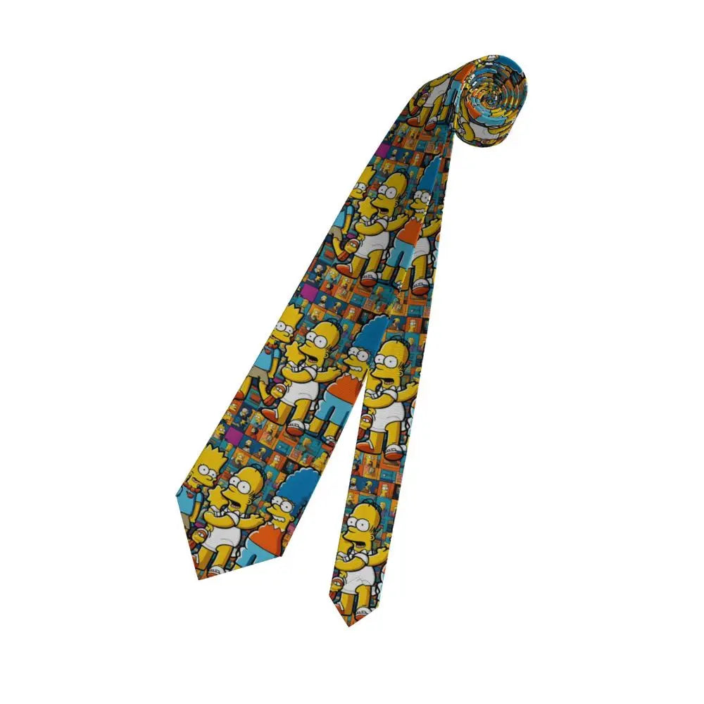 Personalized The S-Simpsones Homer Neck Ties Men Formal Silk Wedding Neckties