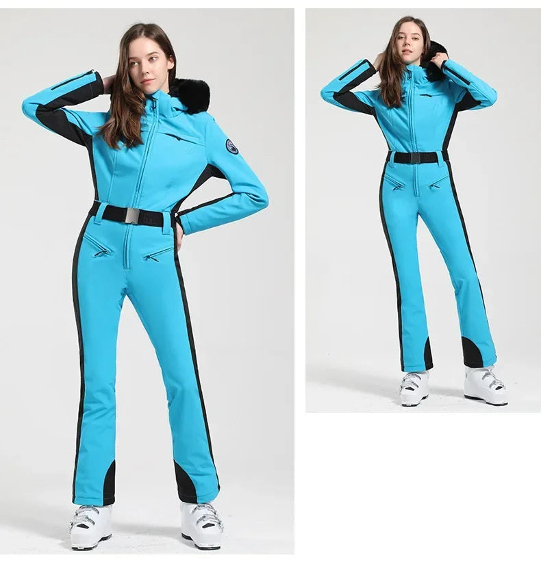Skiing Suites 2025 Winter Snowboard Wear Outdoor Sports Overalls New 1PS Warm Female Ski Clothing Windproof Waterproof Jumpsuits