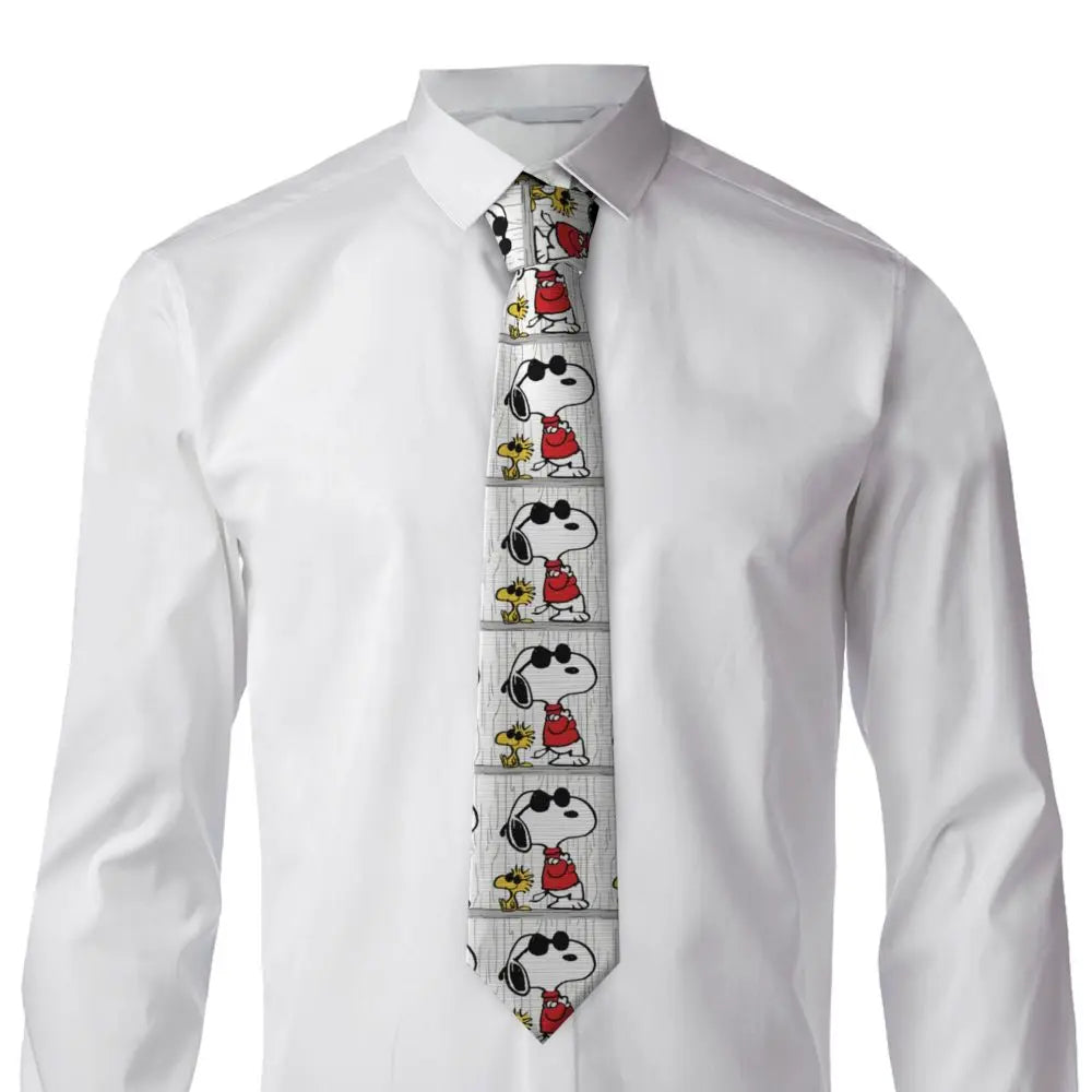 Personalized Fashion S-Snoopys Neckties Men Silk Cartoon Office Neck Tie