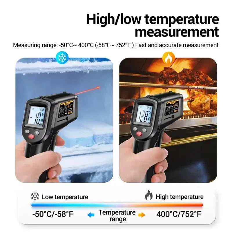 TH201 Digital Thermometer Handheld Non-Contact Laser Temperature Meter Gun Temperature Tester Instruments Pyrometer 2025