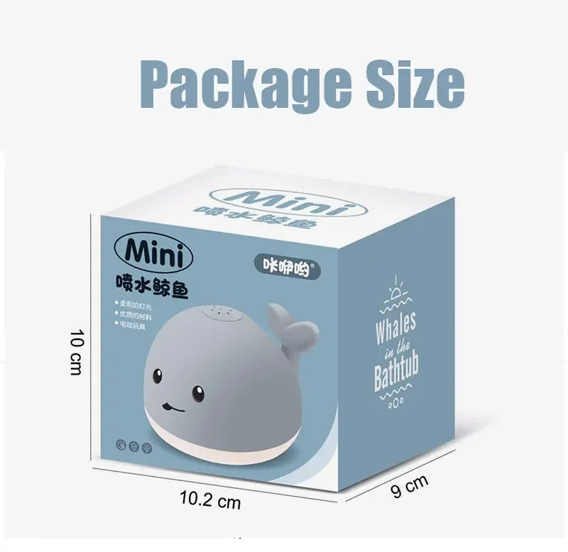 Waterproof Baby Bath Toys Whale Automatic Bathroom Toy Sprinkler Glowing LED Light toy,kids Infant Swim Pool Bathroom Toys Gifts