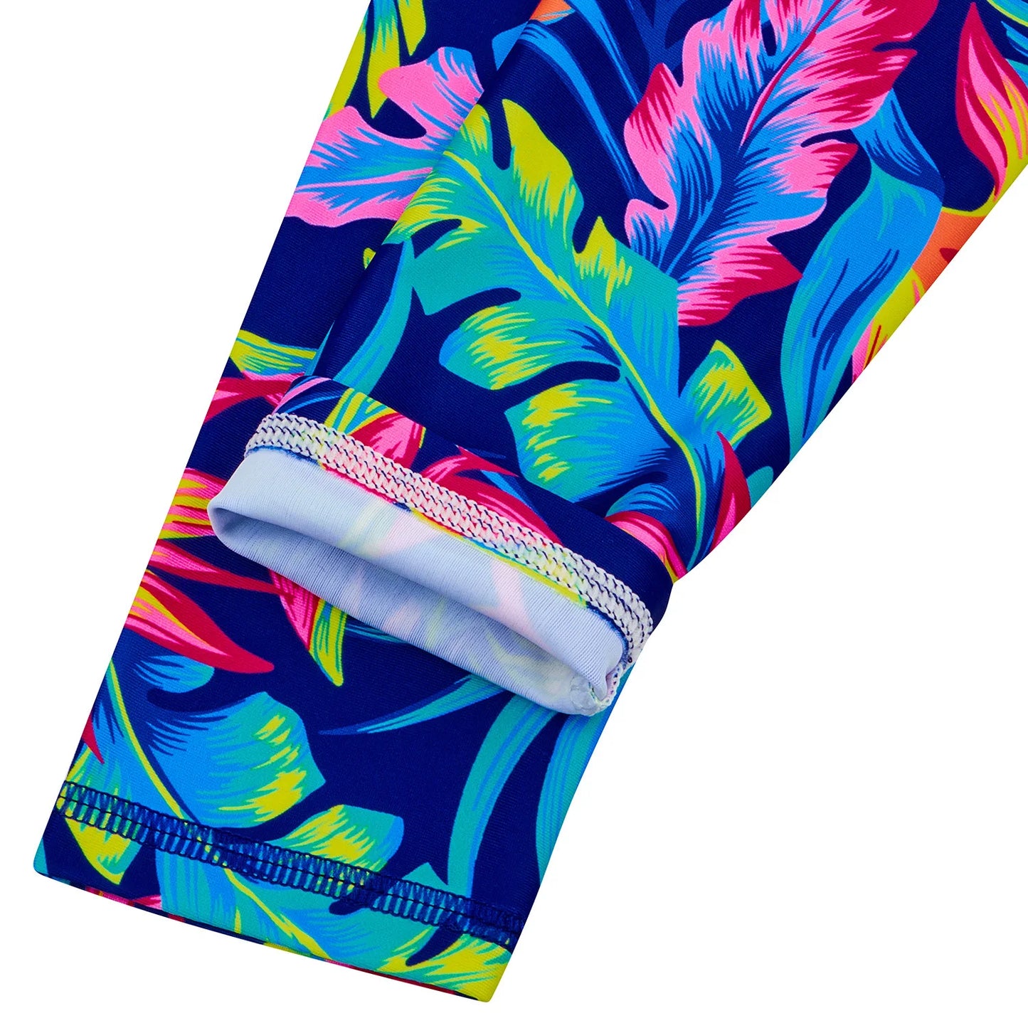 Kids Bathing Suits One-Piece Swimsuit For Girls Long Sleeves Girls Swimwear Surf Suit for Beach and Water Sports For 2 To 10Y