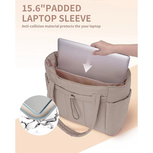 Tote Bags Packet Pouch Women'S Portable Shoulder Handbags With Cup Holder Laptop Outdoor Travel Work Camping Hiking Bags
