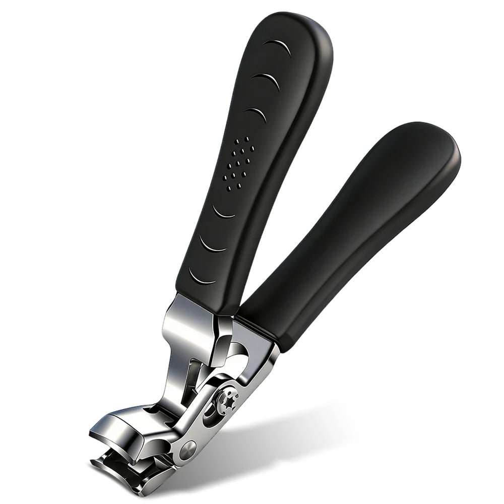 Nail Clipper with Catcher Angled Head Toe Nail Clippers Thick Nails Wide Jaw Opening Toenail Fingernail Clipper