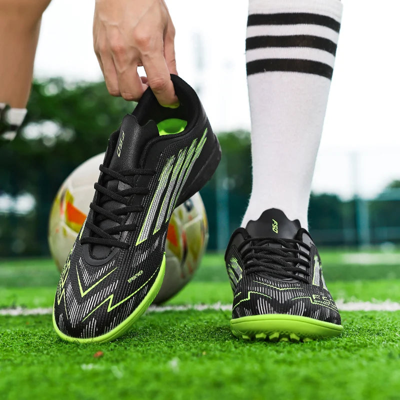 Adult Football Shoes Lightweight Wear-resistant Soccer Boots Anti-slip Outdoor Turf Training Sports for Men Youth Daily Match