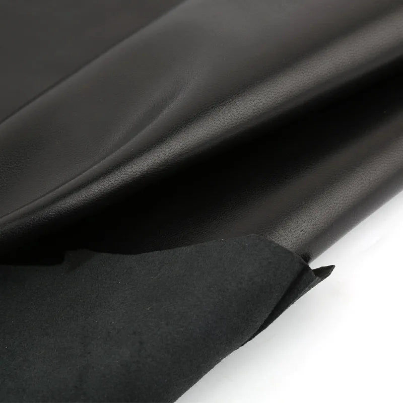 0.6mm black top layer sheepskin, ultra-thin clothing, genuine leather fabric, leather clothing, leather repair, leather material