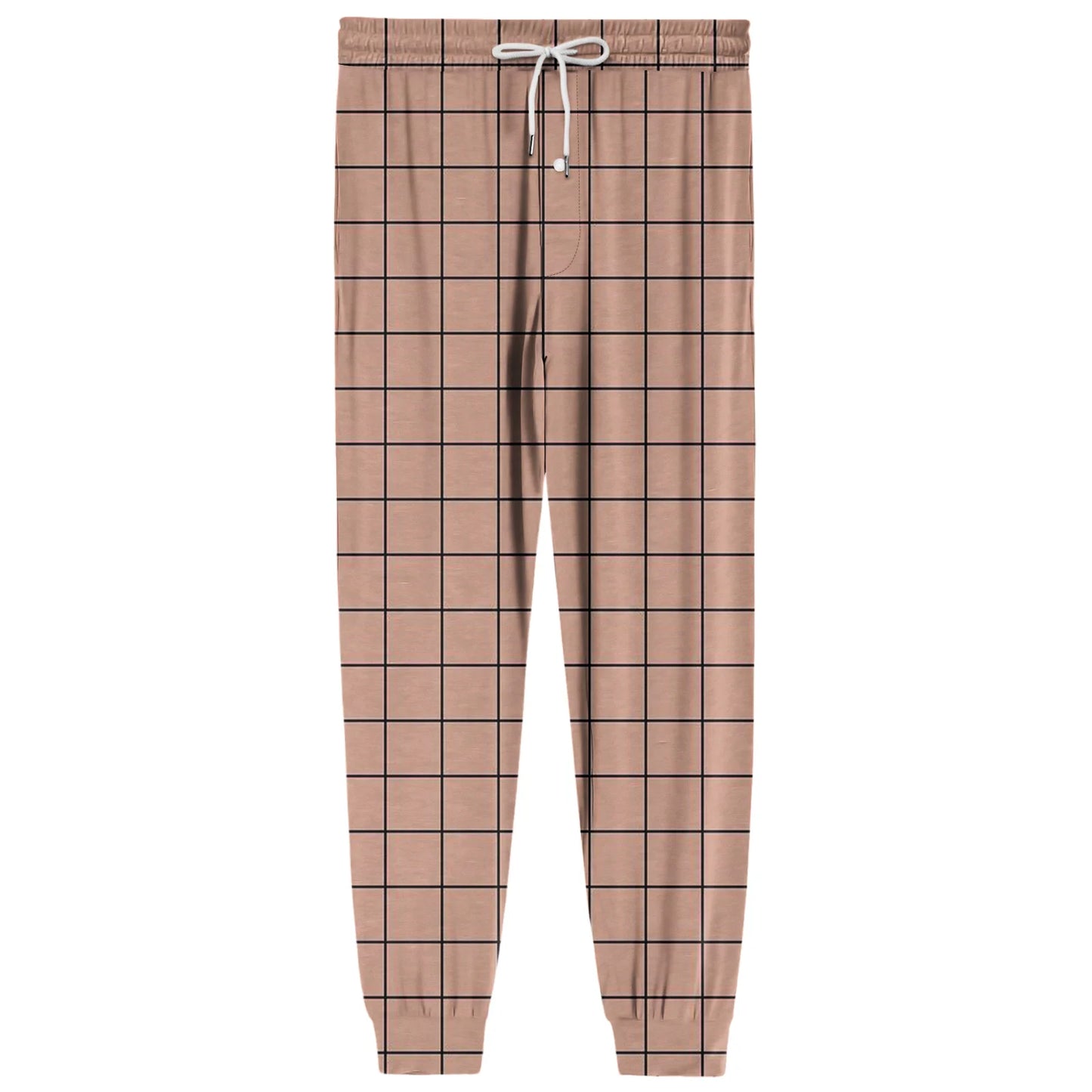 Men'S Plaid Casual Pants Checkered Pattern Cuffed Design Comfortable Fabric Suitable Daily Wear All Seasons Trendy Pajama Pants