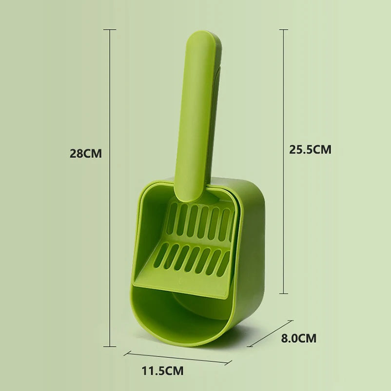Cat Litter Scoop Plastic Cat Litter Shovel With Base Self Cleaning Cat Litter Box Shovel Kitten Toilet Clean Tools Cat Supplies