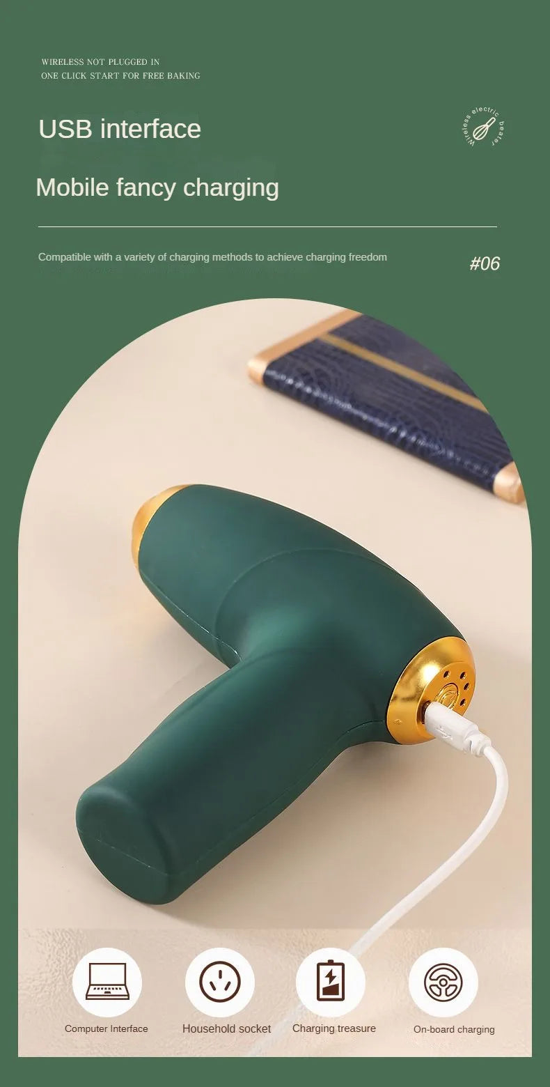 USB handheld blender, mini egg beater, coffee cream frother, rechargeable 3-speed kitchen tool, food mixer, blender