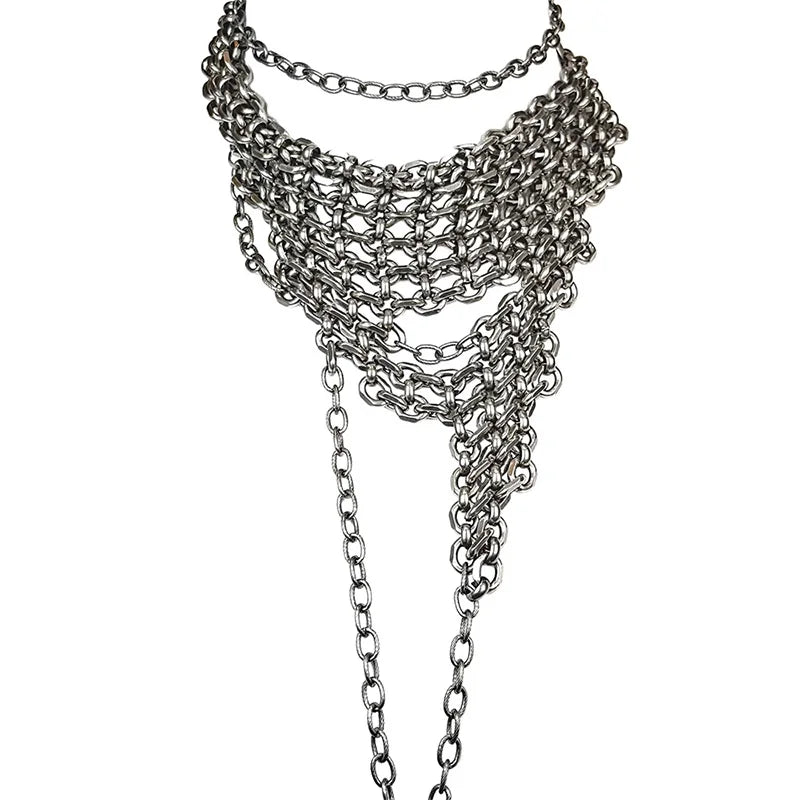 ZHUHE Lrregularly Pieced Necklace In Cyberpunk Style Is A Jewelry Accessory For Both Women And Men As A Party Gift