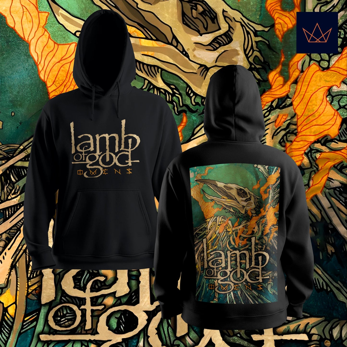 Mental Band Lamb of God Heavy Album Covers Graphic Print Hoodies Men Women Street Sweatshirts Loose Casual Oversized Pullovers