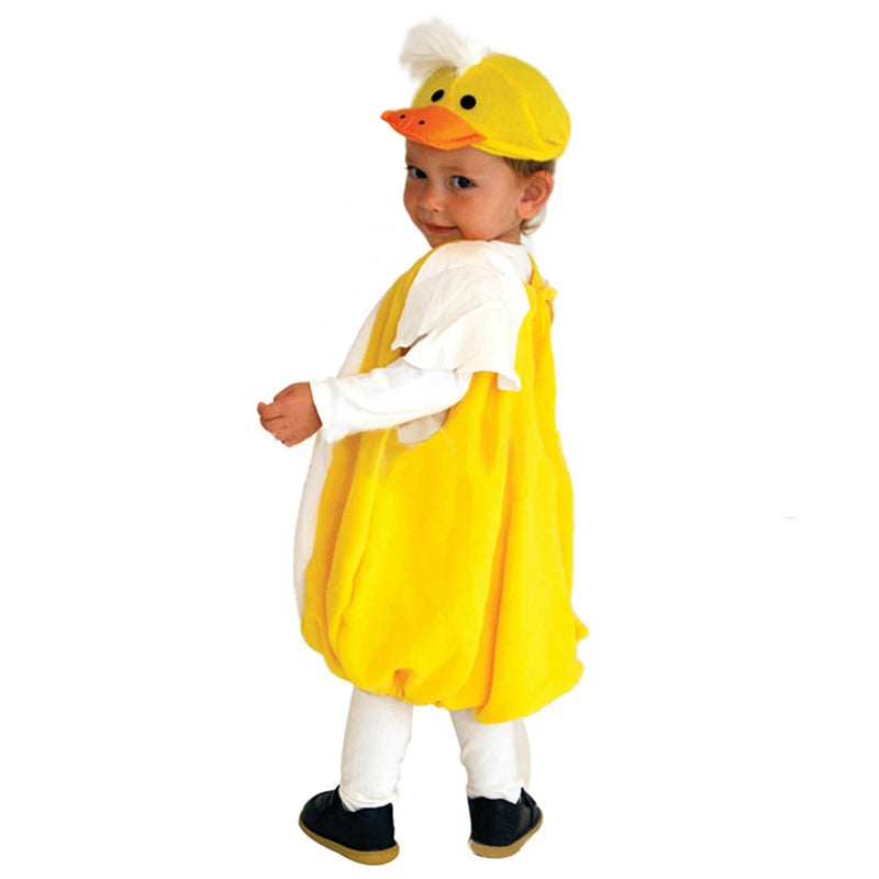Children s Cute Duckling Costume for Halloween Dress Up Fun - Boys and Girls Yellow Duck Outfit for Role Play and Parties