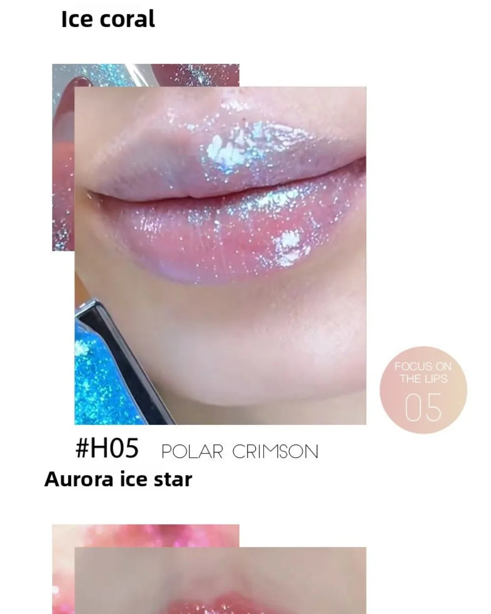 Sparkle Long-Lasting Lip Gloss Non-Fading Moisturizing Liquid Lipstick Non-Sticky Clear Lip Glaze for Women