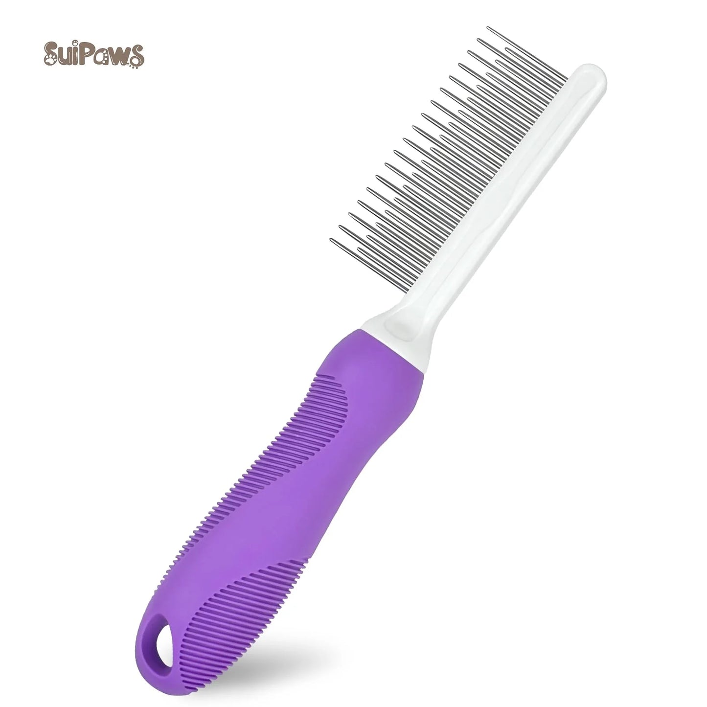 Pet hair comb,with long and short stainless steel teeth,remove tangles and knots,Pet Grooming comb for dogs cats