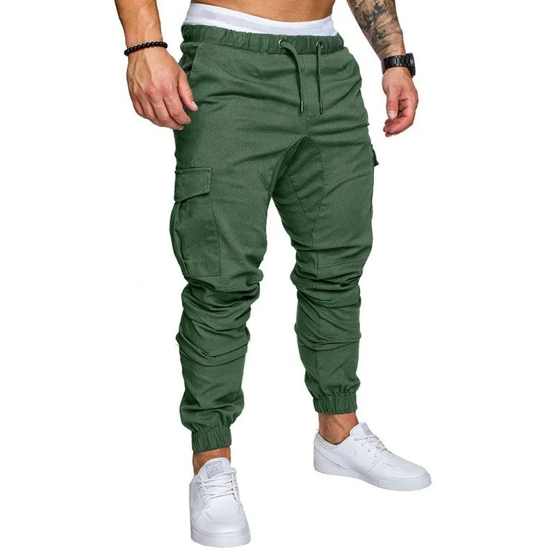 Men Pants Thin Fashion Casual Jogger Pants 2025 Streetwear Cargo Pants Men's Multi-pockets Trousers Fitness Gyms Sweatpants Mens